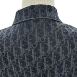 クリスチャン・ディオール Christian Dior オブリーク総柄コットンベロア長袖シャツ 033D490M321 ブラック コットン メンズ 長袖シャツ