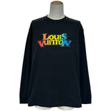 ルイ・ヴィトン LOUIS VUITTON フェードプリンテッド長袖カットソー HOY31W ブラック コットン メンズ カットソー