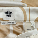 エルメス HERMES ビット付シルクラップスカート 2E0300DX ベージュ シルク レディース スカート