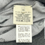 エルメス HERMES Clic Clac カシミヤ混半袖ニットセーター グレー カシミヤ レディース セーター