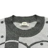 エルメス HERMES Clic Clac カシミヤ混半袖ニットセーター グレー カシミヤ レディース セーター