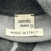 エルメス HERMES Clic Clac カシミヤ混半袖ニットセーター グレー カシミヤ レディース セーター