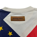 ルイ・ヴィトン LOUIS VUITTON フラッグスパッチワーク半袖Tシャツ HHY81W レッド コットン メンズ 半袖Ｔシャツ