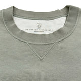 ブルネロクチネリ BRUNELLO CUCINELLI サークルロゴ 半袖スウェットシャツ グリーン コットン メンズ 半袖Ｔシャツ
