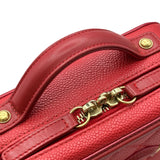 シャネル CHANEL CCフィリグリースモールバニティバッグ A93343 24番台 レッド ゴールド金具 キャビアスキン レディース ショルダーバッグ