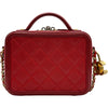 シャネル CHANEL CCフィリグリースモールバニティバッグ A93343 24番台 レッド ゴールド金具 キャビアスキン レディース ショルダーバッグ