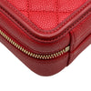 シャネル CHANEL CCフィリグリースモールバニティバッグ A93343 24番台 レッド ゴールド金具 キャビアスキン レディース ショルダーバッグ