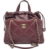 シャネル CHANEL マトラッセ2WAYバッグ 28番台 ボルドー ゴールド金具 ラムスキン レディース ショルダーバッグ