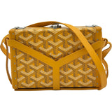ゴヤール GOYARD ミノディエールトランクバッグ イエロー ゴヤールディンキャンバス レディース ショルダーバッグ
