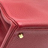 エルメス HERMES ケリー28 内縫い □R刻印 ルージュグレナ ゴールド金具 トリヨン レディース ショルダーバッグ