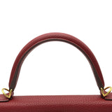 エルメス HERMES ケリー28 内縫い □R刻印 ルージュグレナ ゴールド金具 トリヨン レディース ショルダーバッグ