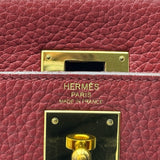 エルメス HERMES ケリー28 内縫い □R刻印 ルージュグレナ ゴールド金具 トリヨン レディース ショルダーバッグ