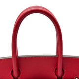 エルメス HERMES バーキン30 □Q刻印 ルージュカザック シルバー金具 エプソン レディース ハンドバッグ