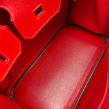 エルメス HERMES バーキン30 □Q刻印 ルージュカザック シルバー金具 エプソン レディース ハンドバッグ