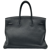 エルメス HERMES バーキン35 □N刻印 ブラック シルバー金具 トゴ レディース ハンドバッグ