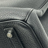 エルメス HERMES バーキン35 □N刻印 ブラック シルバー金具 トゴ レディース ハンドバッグ