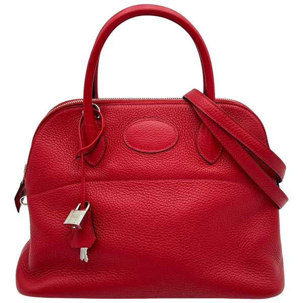 エルメス HERMES ボリード31 A刻印 ルージュカザック シルバー金具