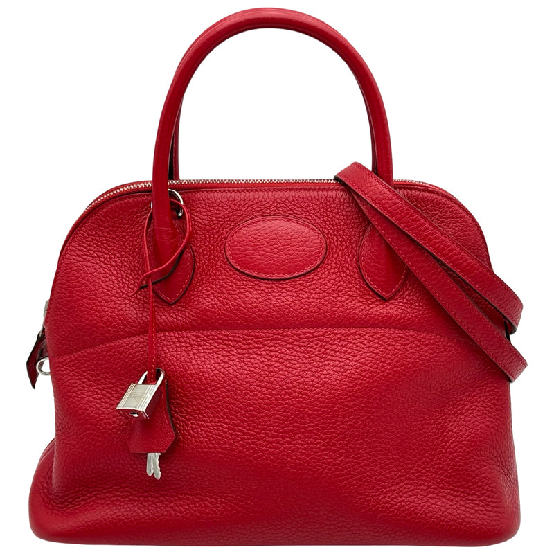エルメス HERMES ボリード31 A刻印 ルージュカザック シルバー金具