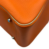 エルメス HERMES リンディ34 ▢M刻印 オレンジ/パルシェマン シルバー金具 トリヨンクレマンス レディース ショルダーバッグ