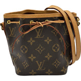 ルイ・ヴィトン LOUIS VUITTON ナノ・ノエ M41346 ブラウン モノグラムキャンバス レディース ショルダーバッグ