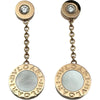 ブルガリ BVLGARI ブルガリブルガリドロップピアス ピンクゴールド Au750 マザーオブパール ダイヤモンド ジュエリー