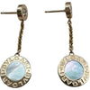 ブルガリ BVLGARI ブルガリブルガリドロップピアス ピンクゴールド Au750 マザーオブパール ダイヤモンド ジュエリー