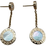 ブルガリ BVLGARI ブルガリブルガリドロップピアス ピンクゴールド Au750 マザーオブパール ダイヤモンド ジュエリー