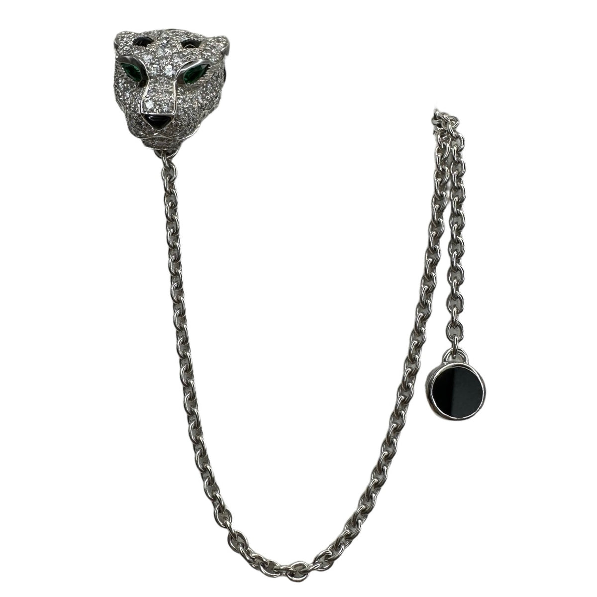 美品Cartier パンテールYOKANブローチ カルティエ Cartier パンテールドゥカルティエダイヤブローチ ホワイト