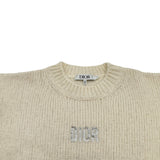クリスチャン・ディオール Christian Dior スパンコールロゴ半袖ニットセーター 4SBM14DRSB アイボリー アルパカ レディース セーター