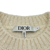 クリスチャン・ディオール Christian Dior スパンコールロゴ半袖ニットセーター 4SBM14DRSB アイボリー アルパカ レディース セーター