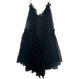 クリスチャン・ディオール Christian Dior ドットフリルチュールスカート 311J02A6152 ブラック コットン レディース スカート