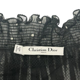クリスチャン・ディオール Christian Dior ドットフリルチュールスカート 311J02A6152 ブラック コットン レディース スカート