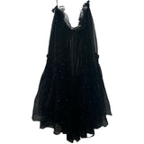 クリスチャン・ディオール Christian Dior ドットフリルチュールスカート 311J02A6152 ブラック コットン レディース スカート