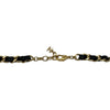 シャネル CHANEL カメリアリボンパール ロングネックレス ブラック メタル/フェイクパール/レザー アクセサリー