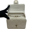 シャネル CHANEL マトラッセミニフラップショルダーバッグ AS3002 ホワイト ゴールド金具 キャビアスキン レディース ショルダーバッグ