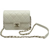 シャネル CHANEL マトラッセミニフラップショルダーバッグ AS3002 ホワイト ゴールド金具 キャビアスキン レディース ショルダーバッグ