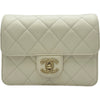 シャネル CHANEL マトラッセミニフラップショルダーバッグ AS3002 ホワイト ゴールド金具 キャビアスキン レディース ショルダーバッグ