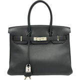 エルメス HERMES バーキン30 ▢I刻印 ブラック シルバー金具 トゴ レディース ハンドバッグ