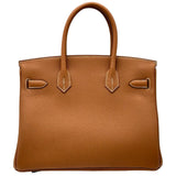 エルメス HERMES バーキン30 W刻印 ゴールド シルバー金具 トゴ レディース ハンドバッグ