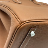 エルメス HERMES バーキン30 W刻印 ゴールド シルバー金具 トゴ レディース ハンドバッグ