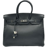 エルメス HERMES バーキン35 □I刻印 ブラック トリヨン レディース ハンドバッグ