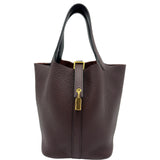 エルメス HERMES ピコタンロックPM エクラ U刻印 ハバナ/ブラックゴールド金具 トリヨンクレマンス/スイフト レディース ハンドバッグ