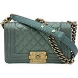 シャネル CHANEL ボーイシャネル20 A67085 22番台 グレー ゴールド金具 エナメル レディース ショルダーバッグ