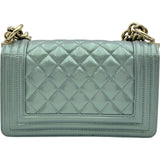 シャネル CHANEL ボーイシャネル20 A67085 22番台 グレー ゴールド金具 エナメル レディース ショルダーバッグ