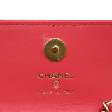 シャネル CHANEL マトラッセチェーンポーチ CD0204 ピンク ゴールド金具 カーフスキン レディース ショルダーバッグ