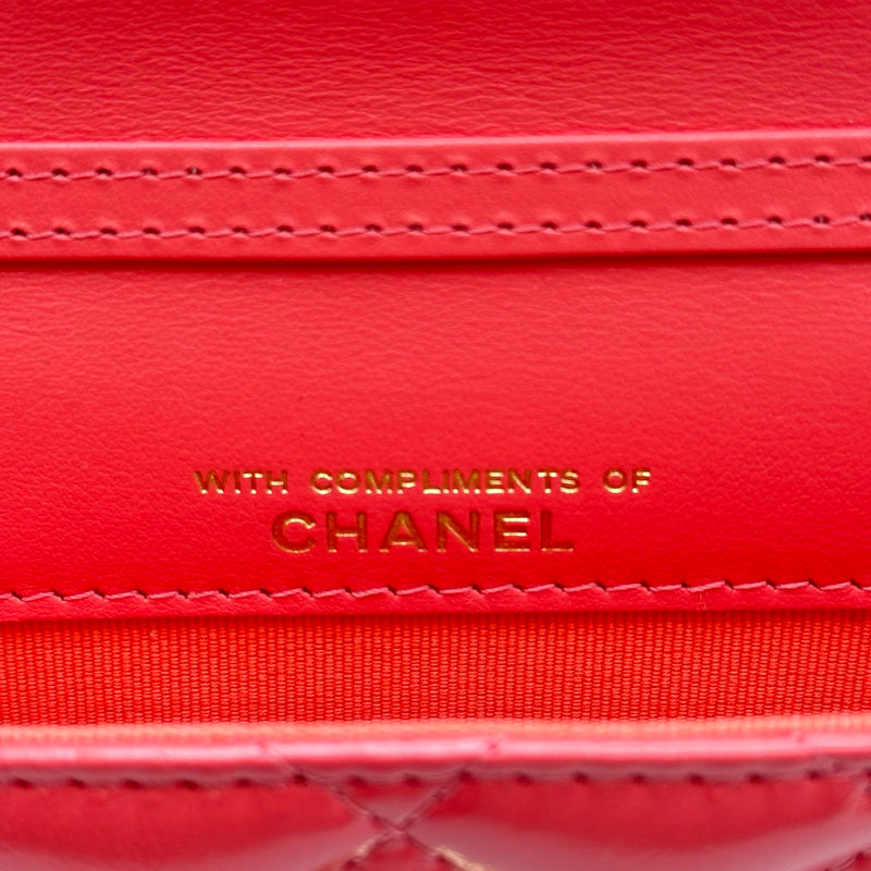 シャネル CHANEL マトラッセチェーンポーチ CD0204 ピンク ゴールド