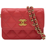 シャネル CHANEL マトラッセチェーンポーチ CD0204 ピンク ゴールド金具 カーフスキン レディース ショルダーバッグ