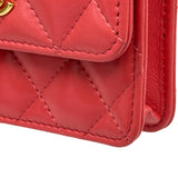 シャネル CHANEL マトラッセチェーンポーチ CD0204 ピンク ゴールド金具 カーフスキン レディース ショルダーバッグ