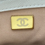 シャネル CHANEL ミニマトラッセチェーンショルダー AS4864 ホワイト ゴールド金具 キャビアスキン レディース ショルダーバッグ
