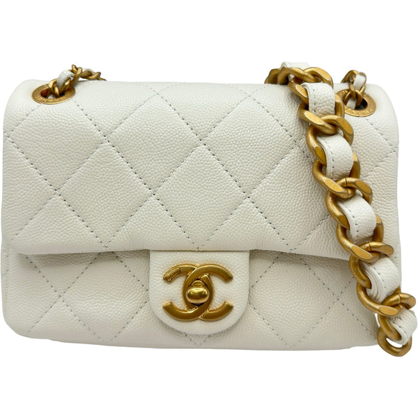 シャネル CHANEL ミニマトラッセチェーンショルダー AS4864 ホワイト
